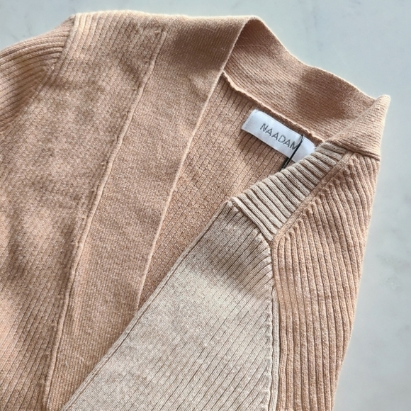 NAADAM Twisted Rib-Knit Sweater, Size Medium, Tan, NWT - Picture 15 of 16